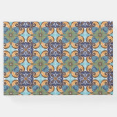 Elegante mexikanische Floral Talavera Wedding Gästebuch (Rückseite)