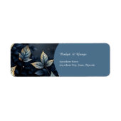 Elegante Midnight Blue and Gold Forest Wedding (Vorne)