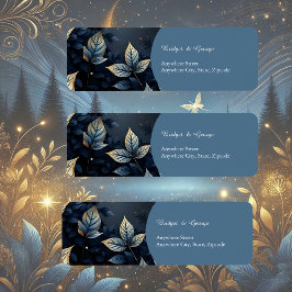 Elegante Midnight Blue and Gold Forest Wedding