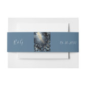 Elegante Midnight Blue and Gold Forest Wedding Einladungsbanderole (Vorderseite Beispiel)