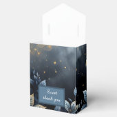 Elegante Midnight Blue and Gold Forest Wedding Geschenkschachtel (Geöffnet)