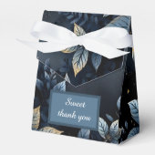 Elegante Midnight Blue and Gold Forest Wedding Geschenkschachtel (Vorderseite)