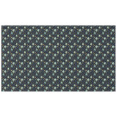Elegante Midnight Blue & Gold Floral Christmas Tischdecke (Vorderseite (Horizontal))