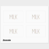 Elegante Milch mit Tan-Finish Rechteckiger Aufkleber (Blatt)