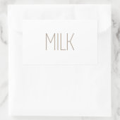 Elegante Milch mit Tan-Finish Rechteckiger Aufkleber (Tasche)