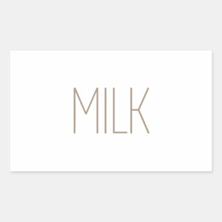 Elegante Milch mit Tan-Finish Rechteckiger Aufkleber