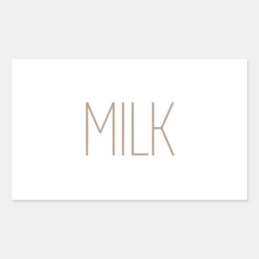 Elegante Milch mit Tan-Finish Rechteckiger Aufkleber (Vorderseite)