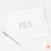 Elegante Milch mit Tan-Finish Rechteckiger Aufkleber (Umschlag)