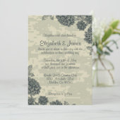 Elegante Militärhochzeits-Einladungen Einladung (Stehend Vorderseite)