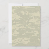 Elegante Militärhochzeits-Einladungen Einladung (Rückseite)