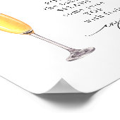 Elegante Mimosa Bar Party Signatur Poster (Ecke)