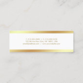 Elegante Mini Calligraphy Script Gold Clean Design Visitenkarte (Rückseite)