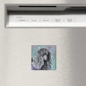 Elegante Miniatur Poodle Magnet (In Situ (Geschirrspüler))