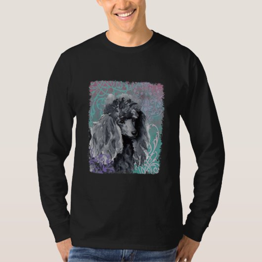 Elegante Miniatur Poodle T-Shirt (Vorderseite)