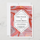 Elegante Minimal Abstrakte Hochzeit Lava Einladung (Vorderseite)