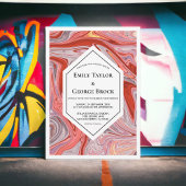 Elegante Minimal Abstrakte Hochzeit Lava Einladung