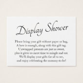 Elegante, Minimal Baby Display Dusche Geschenkkart (Vorderseite)