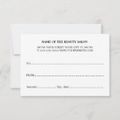 Elegante Minimal Black Ecru (Rückseite)