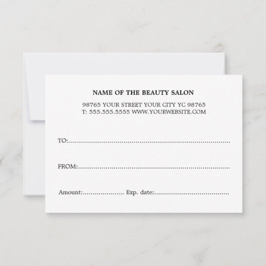 Elegante Minimal Black Ecru (Rückseite)