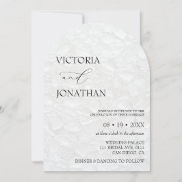 Elegante Minimal Black & White Wedding Einladung