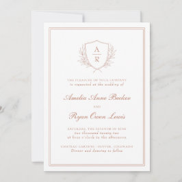 Elegante Minimal-Blätter Hochzeit Einladung