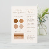 Elegante Minimal Blush Pink Trauzeugin Info Card Einladung (Stehend Vorderseite)