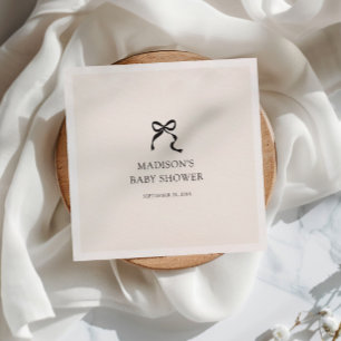 Elegante Minimal Bow Baby Dusche Serviette