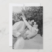 Elegante Minimal Bow Wedding Save The Date (Rückseite)