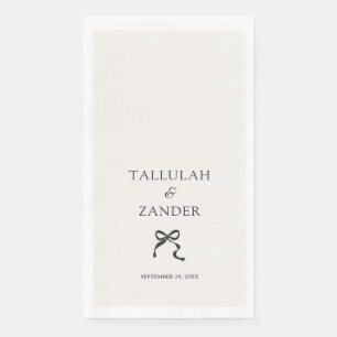 Elegante Minimal Bow Wedding Serviette