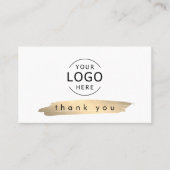 Elegante Minimal Business dank Ihrer Karte (Vorderseite)