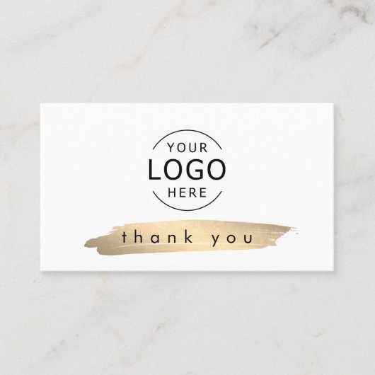 Elegante Minimal Business dank Ihrer Karte (Vorderseite)