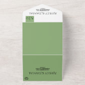 Elegante Minimal Chic Green Moderne Einfache Hochz All In One Einladung (Außenbereich)