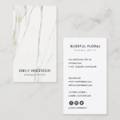 ELEGANTE MINIMAL CHIC MARBLE TEXTURE BERUFLICH VISITENKARTE (Vorne/Hinten)