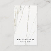 ELEGANTE MINIMAL CHIC MARBLE TEXTURE BERUFLICH VISITENKARTE (Vorderseite)