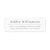 Elegante Minimal Chic Rücksendeadresse (Vorne)