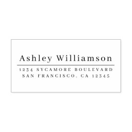 Elegante Minimal Chic Rücksendeadresse Permastempel