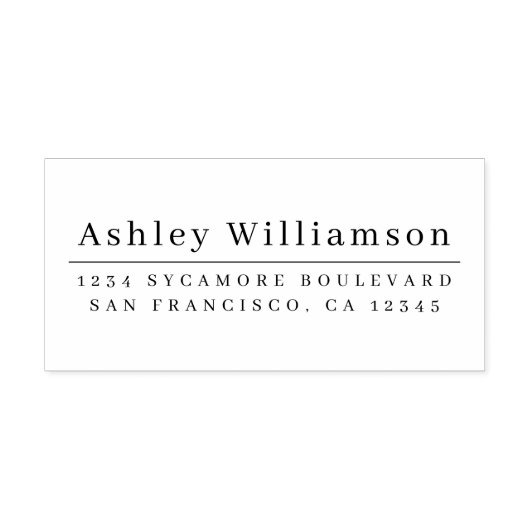 Elegante Minimal Chic Rücksendeadresse Permastempel (Design)