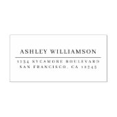 Elegante Minimal Chic Rücksendeadresse Permastempel (Design)