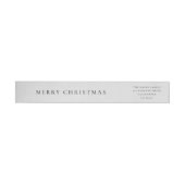 Elegante Minimal Christmas Dove Gray Rücksendeadre (Person)