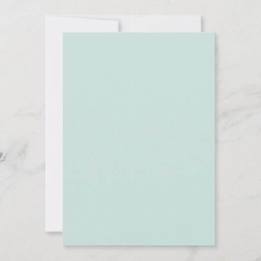 Elegante Minimal Cool Mint Moderne Einfache Hochze Einladung (Vorderseite)