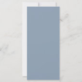 Elegante Minimal Dusty Blue Wedding Menu Card (Rückseite)