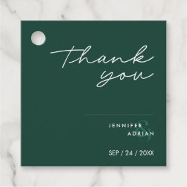 Elegante Minimal Eerie Schwarzes Gastgeschenk Hoch Geschenkanhänger