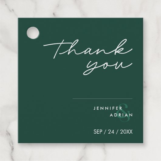 Elegante Minimal Eerie Schwarzes Gastgeschenk Hoch Geschenkanhänger (Vorderseite)