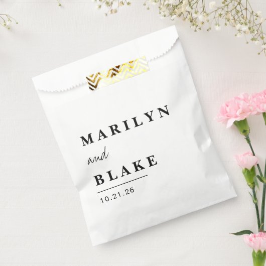 Elegante Minimal Einfache Gastgeschenk Hochzeit Ta Geschenktütchen (Versiegelt)