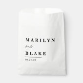 Elegante Minimal Einfache Gastgeschenk Hochzeit Ta Geschenktütchen (Vorderseite)