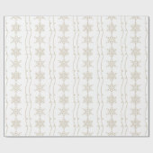 Elegante Minimal Festival Winter Snowflake & Ribbo Geschenkpapier (Flach)