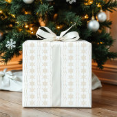 Elegante Minimal Festival Winter Snowflake & Ribbo Geschenkpapier