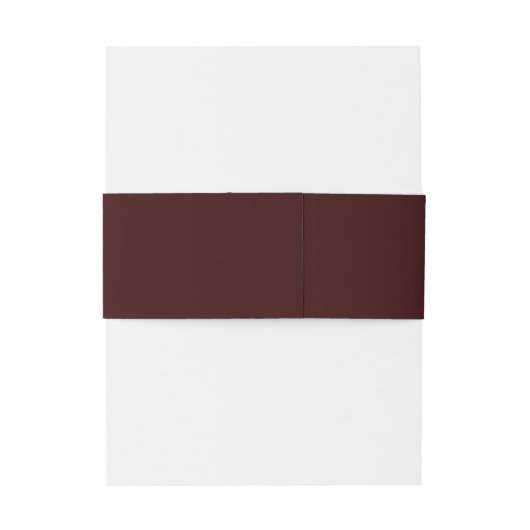 Elegante Minimal Foliage Burgundy und Gold Wedding Einladungsbanderole (Rückseitenbeispiel)