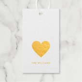 Elegante Minimal Gold Herzstück Liebe Personalisie Geschenkanhänger (Vorderseite)