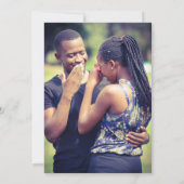 Elegante Minimal Gold Hochzeit speichern Datum Ein Einladung (Rückseite)